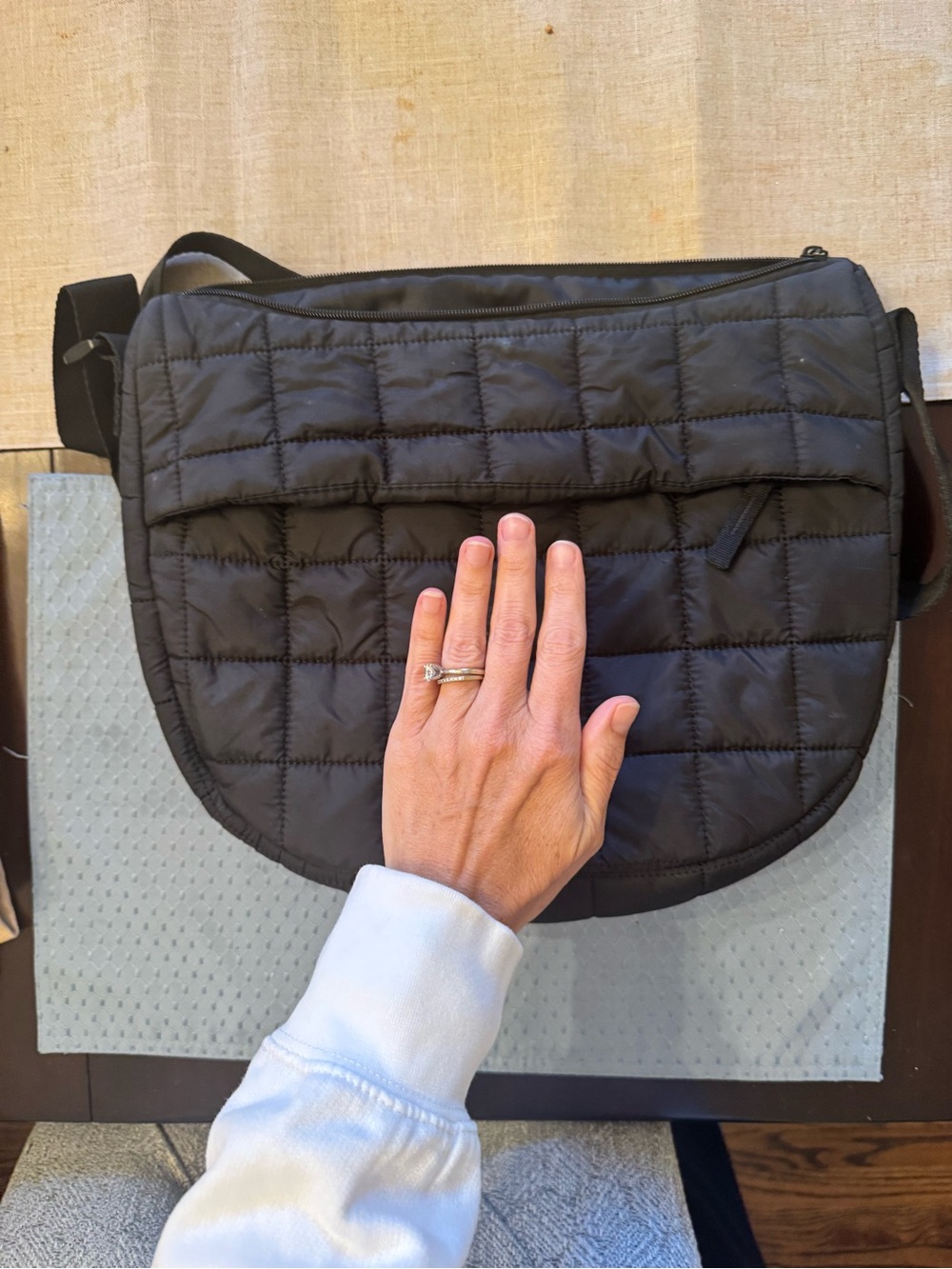 Quilted Black Crossbody Bag Reebok
